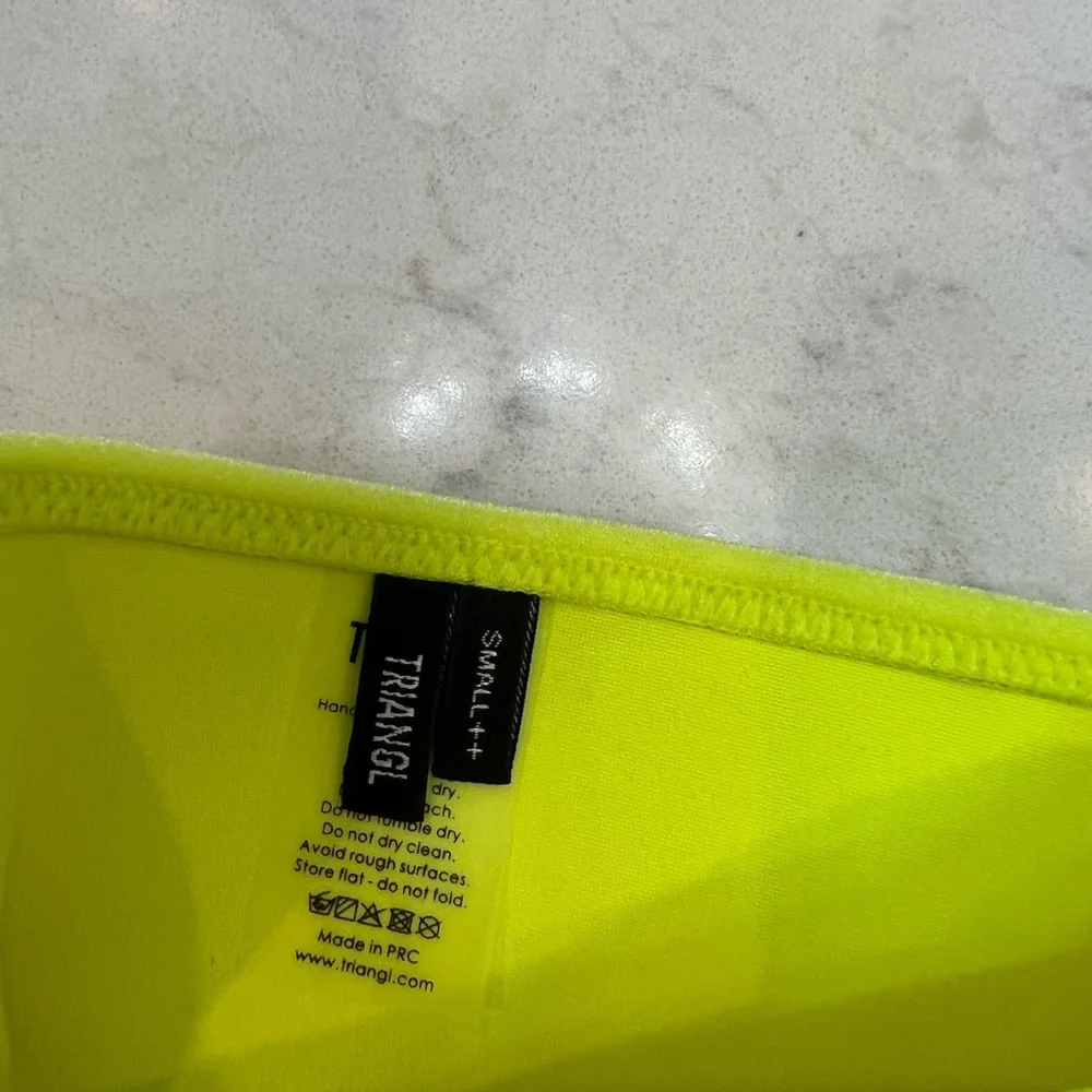 triangl swimwear Neon Yellow Bandeau Bikini Set